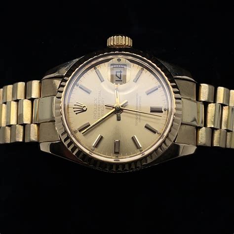 rolex yellow gold oyster perpetual datejust c. 1980|1981 rolex oyster perpetual datejust.